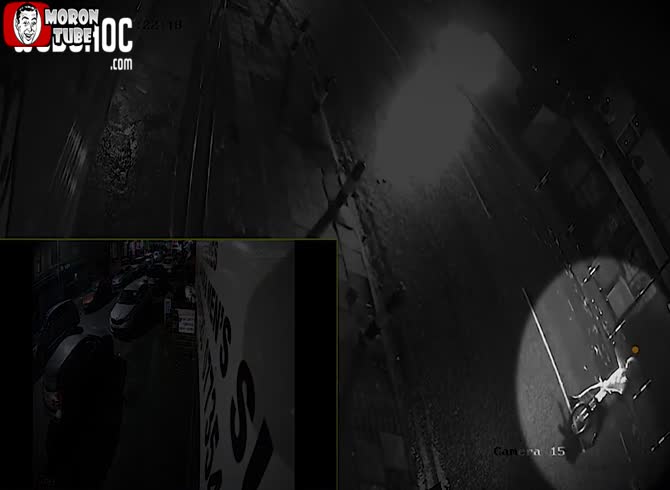 Video :Surveillance footage shows a man on an electric bike accidentally killing a father of two